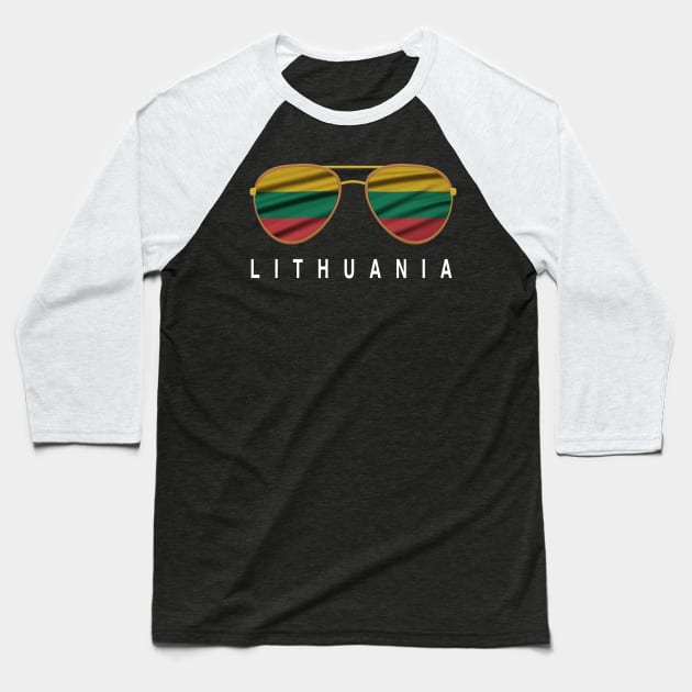 Lithuania Sunglasses, Lithuania Flag, Lithuania gift ,  Lithuanian , Baseball T-Shirt by JayD World